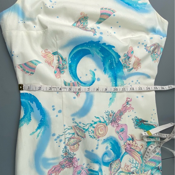 COPY - Versace Jeans Couture beachy ocean seahorse print sheath dress women's s… - Picture 12 of 14
